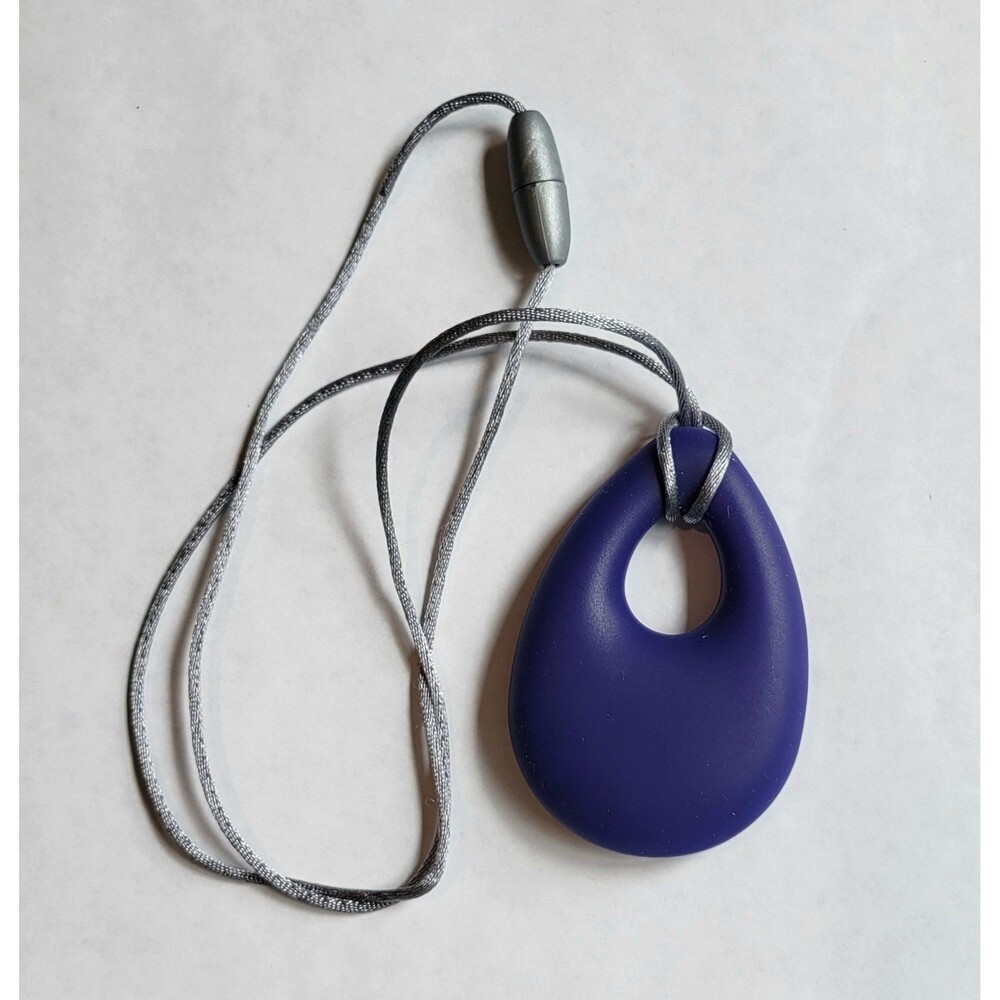 Blue Silicone Teardrop Pendant Mama Necklace / Nursing Necklace
